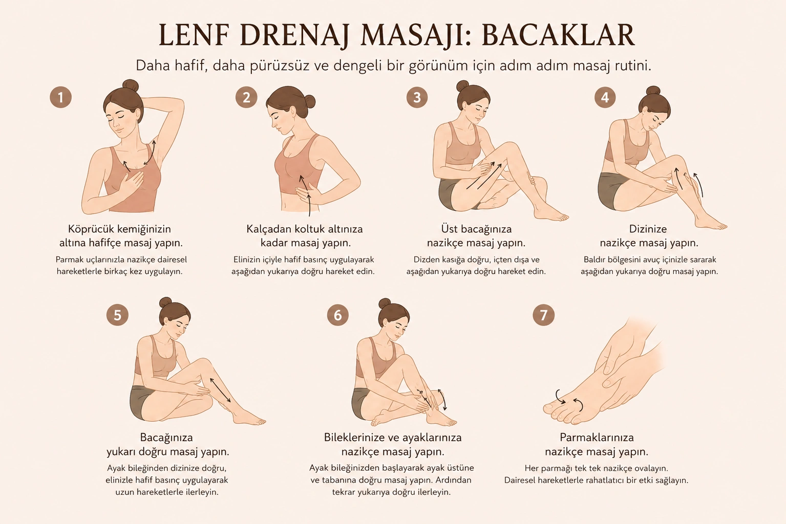 Pürüzsüz ve Sıkı Bacaklar İçin 6 Etkili Adım