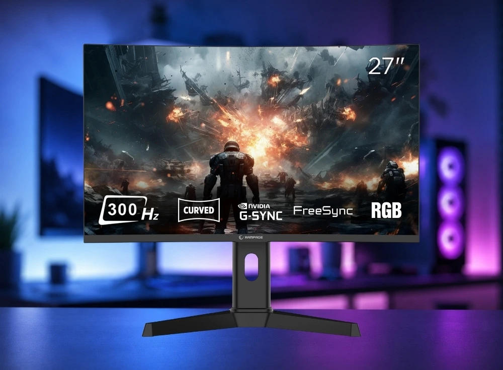 Marka Adı: RAMPAGE
Ürün Adı: RAMPAGE Drop DR27C300F
Ürün Cinsiyeti: Belirtilmemiş
Ürün Tipi: Oyuncu Monitörü
Ürün Sezonsallığı: Belirtilmemiş
Ürün Çeşidi: Kavisli Monitör
Ürün Özellikleri: Bu RAMPAGE kavisli oyuncu monitörü, 27 inç büyüklüğünde, Full HD çözünürlüğe sahip VA paneli ile canlı ve akıcı görüntüler sunar. 300 Hz ultra yüksek yenileme hızı ve 1 ms tepki süresi sayesinde hızlı tempolu oyunlarda kesintisiz ve gecikmesiz bir deneyim vadediyor. 1500R kavis oranı ile daha sürükleyici bir görüş alanı sağlarken, NVIDIA G-SYNC ve FreeSync adaptif senkronizasyon teknolojileri ekran yırtılmalarını minimize eder. Monitörün V şeklinde tasarlanmış sağlam ayağı ve arka kısmındaki RGB aydınlatma, oyun kurulumunuza modern bir estetik katarken, ince çerçeveli tasarımı ile geniş bir görüş alanı sunar.
Öne Çıkan Detaylar:
- Ultra yüksek 300 Hz yenileme hızı ile akıcı oyun performansı.
- Sürükleyici 1500R kavisli 27 inç Full HD VA panel.
- NVIDIA G-SYNC ve FreeSync destekli adaptif senkronizasyon teknolojileri.
Kimler Kullanıyor?: Yüksek yenileme hızına sahip kavisli bir monitör deneyimine düşük bir bütçeyle adım atmak isteyen oyuncular, rekabetçi FPS oyunlarında akıcılık ve avantaj arayanlar ile sürükleyici görsellerle oyun keyfini artırmak isteyen kullanıcılar bu monitörü tercih edebilir. Günlük kullanım ve multimedya tüketimi için de tatmin edici bir performans sunar.