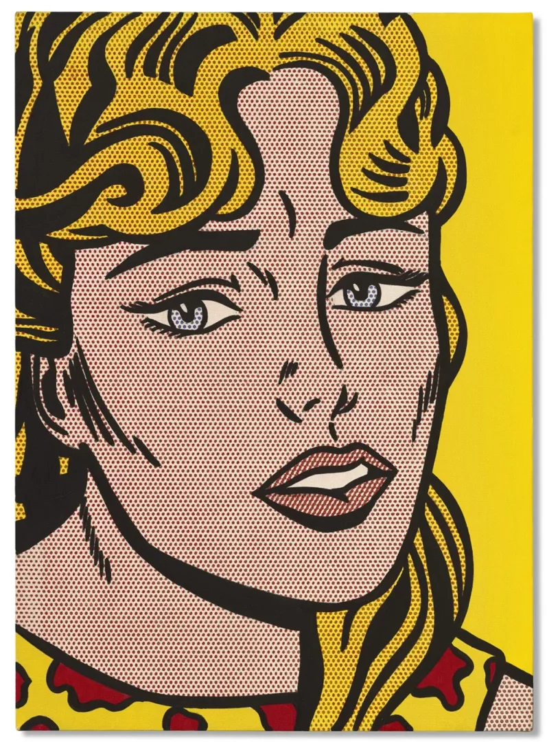 Roy Lichtenstein'ın kendine özgü Pop Art çizim stilini yansıtan bu eserde, sarı saçlı, mavi gözlü, kırmızı Ben-Day noktalarıyla resmedilmiş bir endişeli kızın yüzü, çatık kaşları ve hafif aralık dudaklarıyla belirgin bir kaygı ifadesi taşıyor.