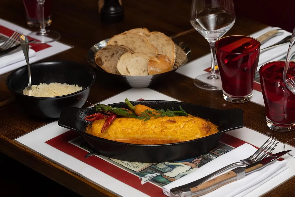 Cenevre'deki Bistrot des Halles restoranından bir görünüm