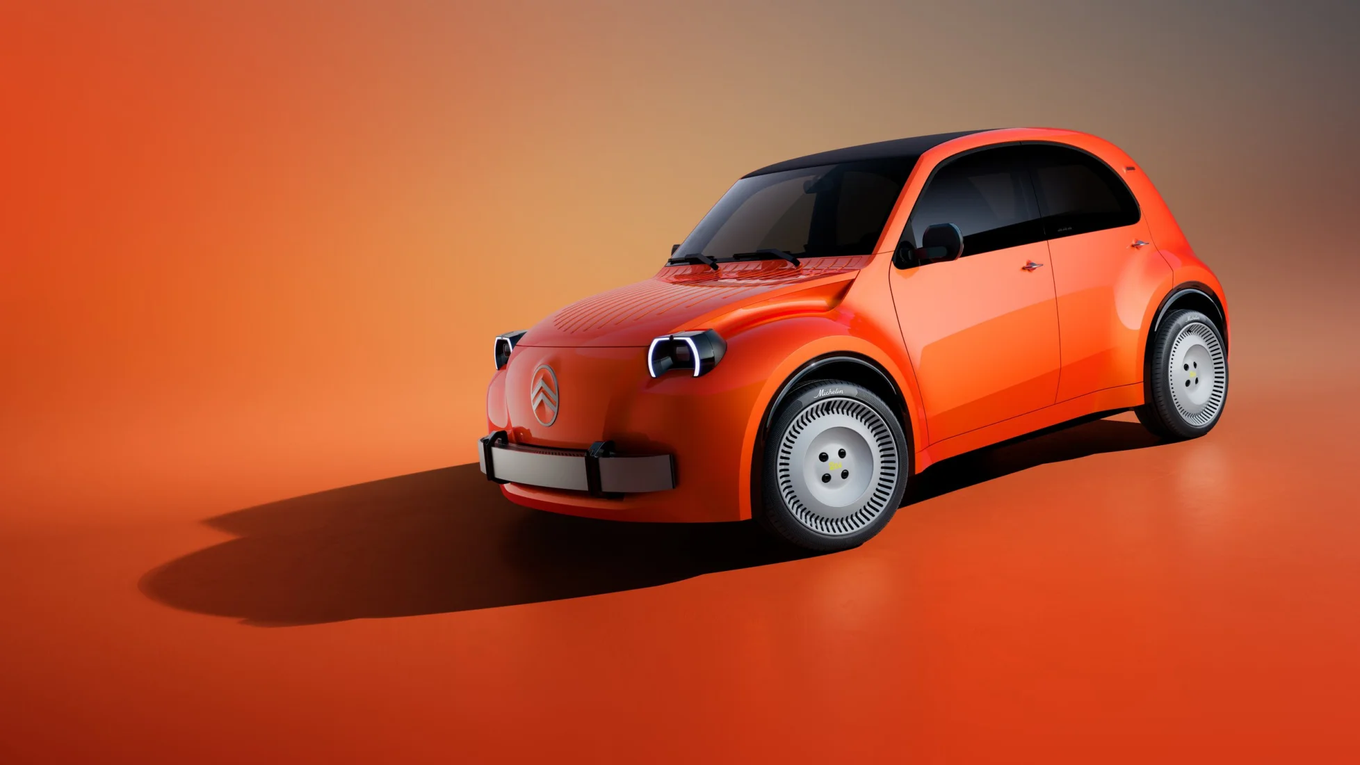 Paris Otomobil Fuarı'nda, fütüristik çizgileri ve aerodinamik tasarımıyla dikkat çeken, beyaz ve gri tonlardaki Citroën konsept otomobili, parlak zemin üzerinde sergilenirken geleceğin otomobil teknolojisine dair ipuçları sunuyor ve modern mimariyi andıran dış görünümüyle ziyaretçilerin ilgisini çekiyor.