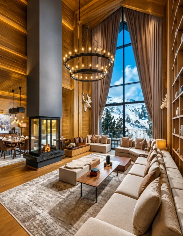 Lüks Kaya Palazzo resortunun ferah ve modern mimarisiyle çevrili, berrak suları yansıtan büyük açık yüzme havuzları ve rahat şezlonglarla dolu geniş teras alanı, gökyüzünün masmavi tonları altında huzurlu bir tatil ortamı sunuyor.